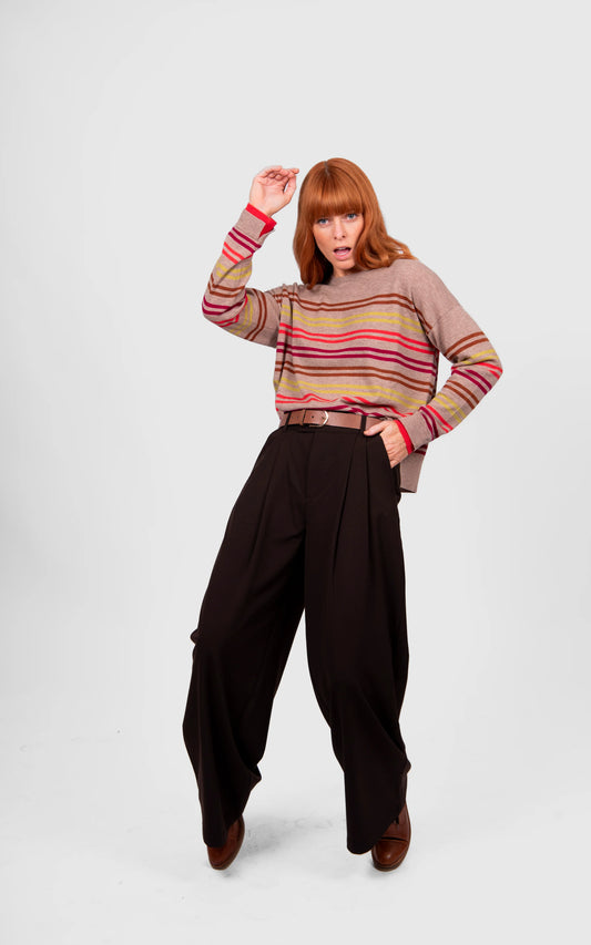 Bridge & Lord - Multi Stripe Relaxed Pullover