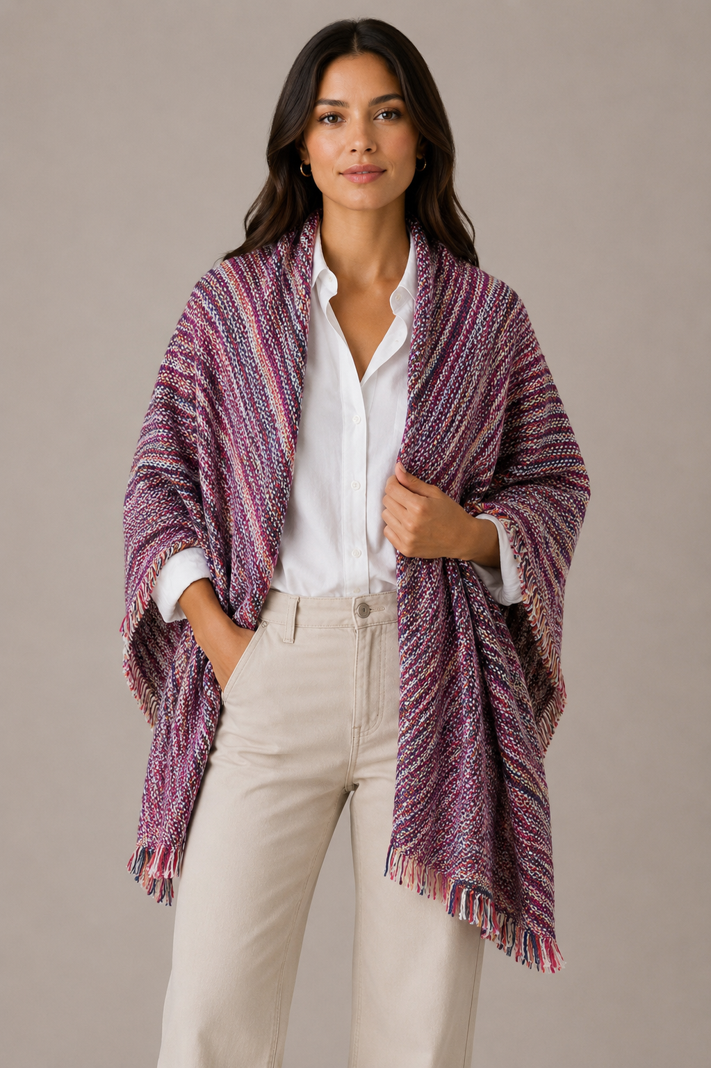 UNISEX EXTRA FINE PURE CASHMERE PATTERNED SCARF