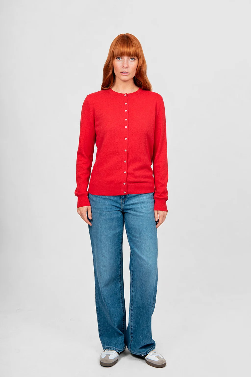 KATE BUTTON TO NECK CARDIGAN