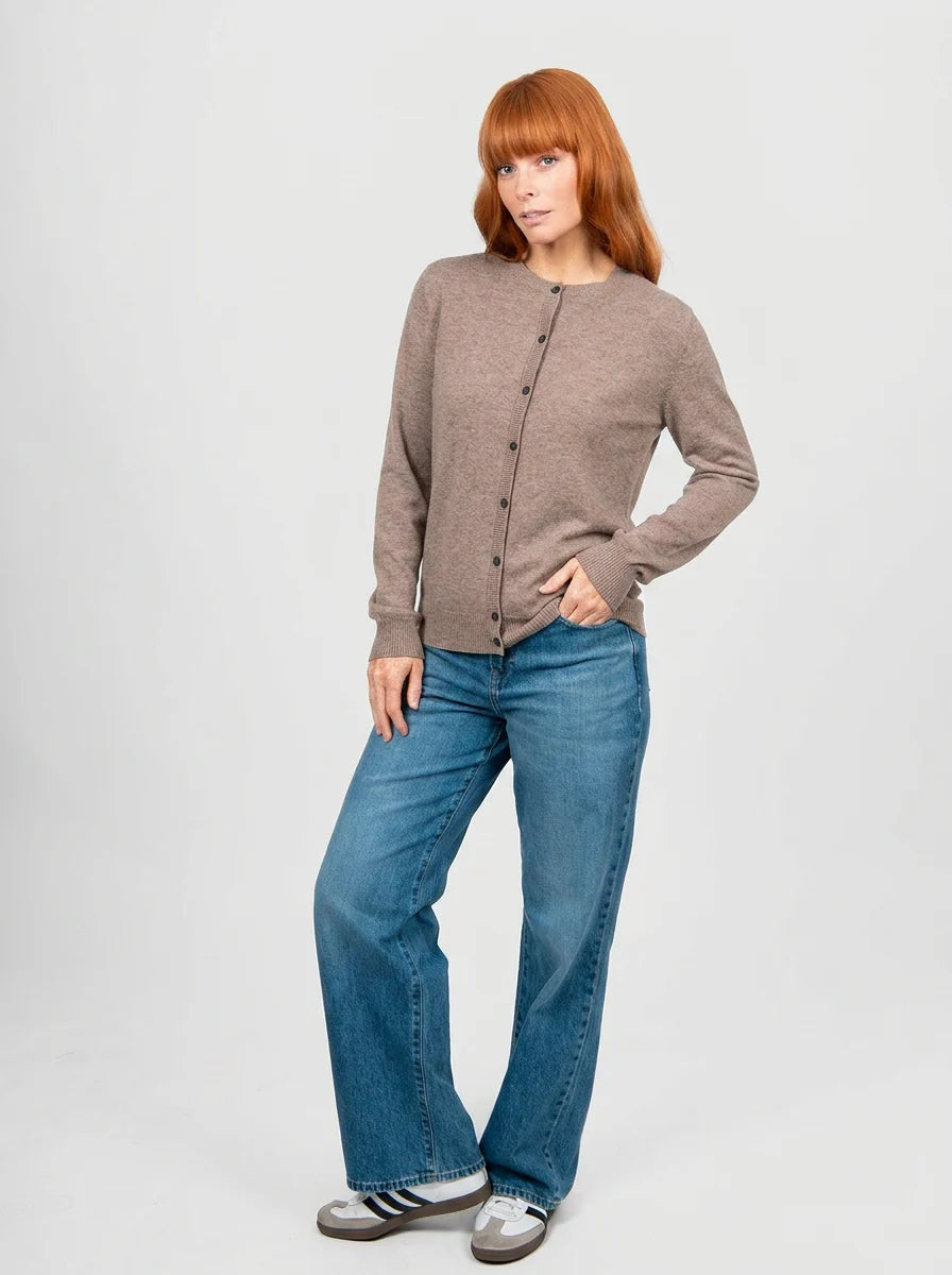 KATE BUTTON TO NECK CARDIGAN