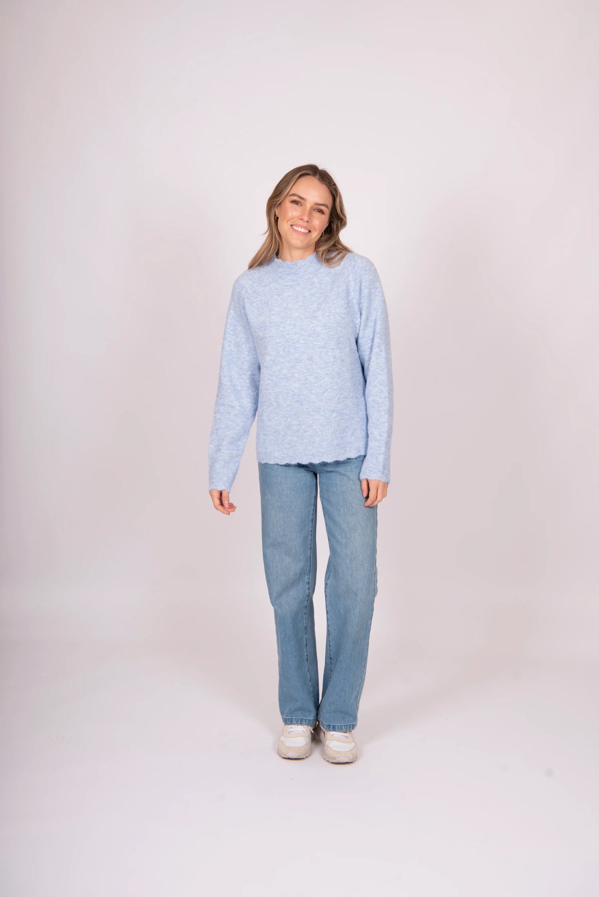 Fields - Pointelle Rib Trim Pullover