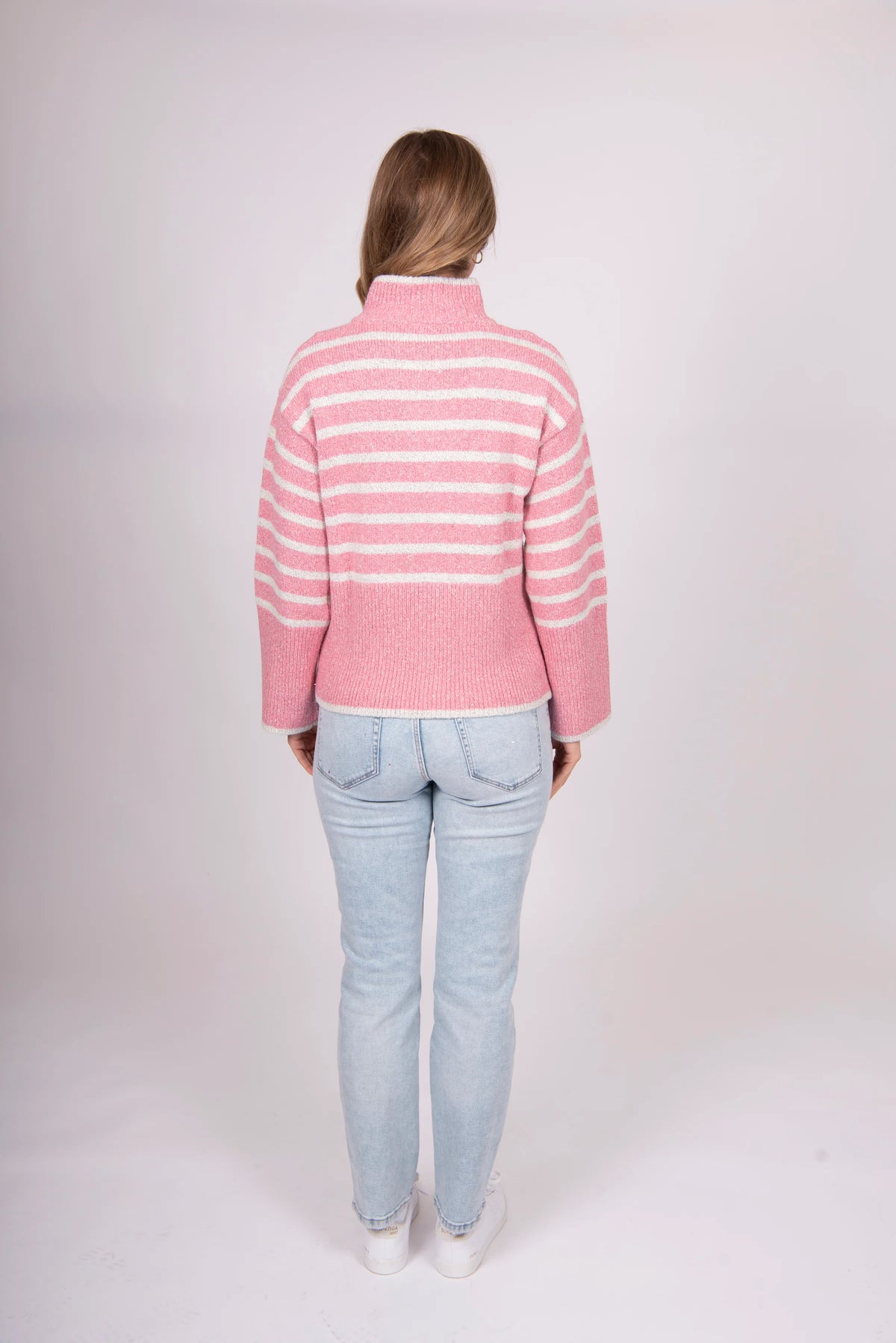 Bella - Striped Quarter Zip