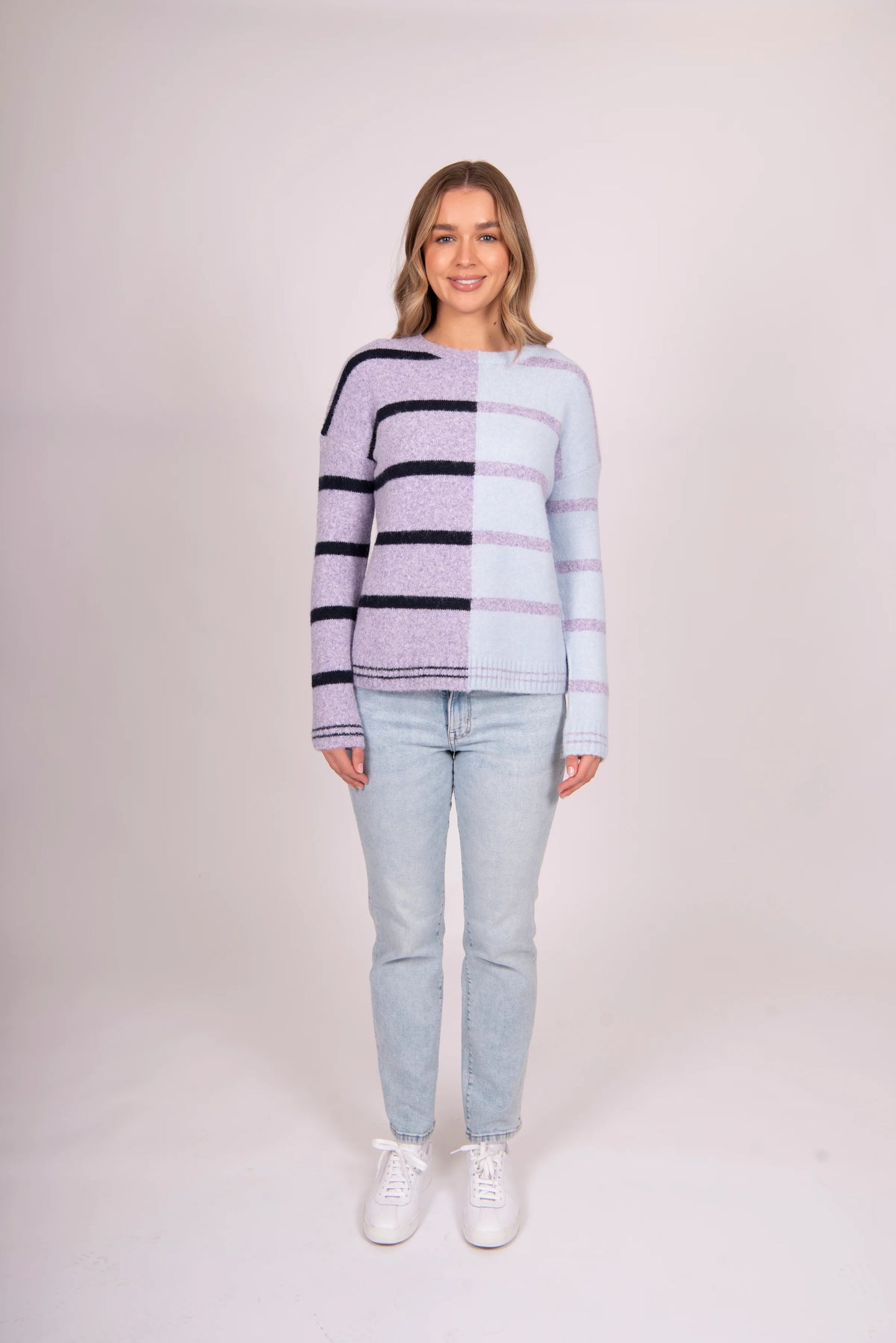 Bella - Striped Colour Block Pullover