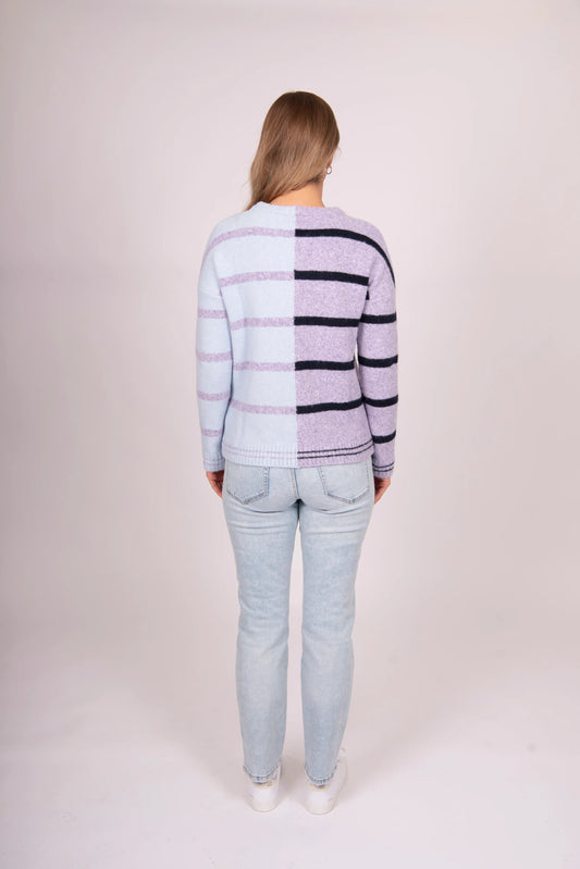 Bella - Striped Colour Block Pullover