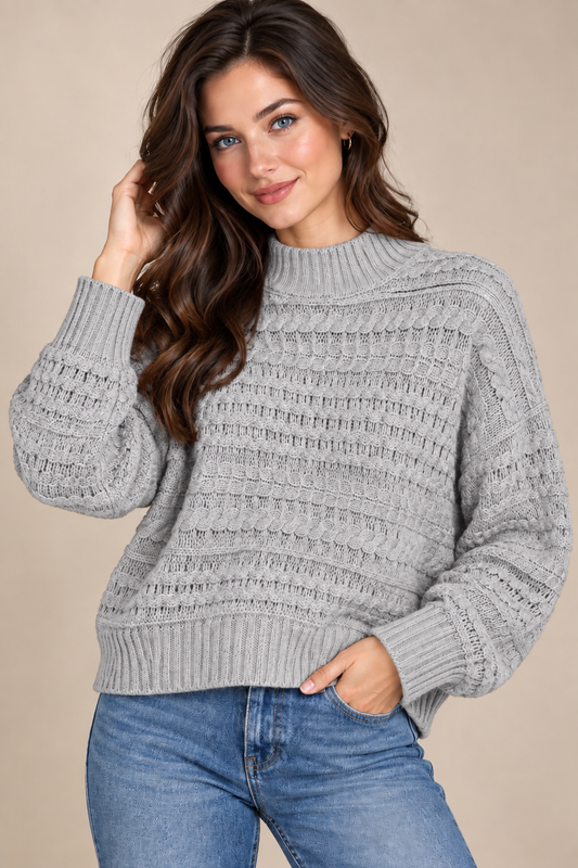 Bella Mock Neck Pullover