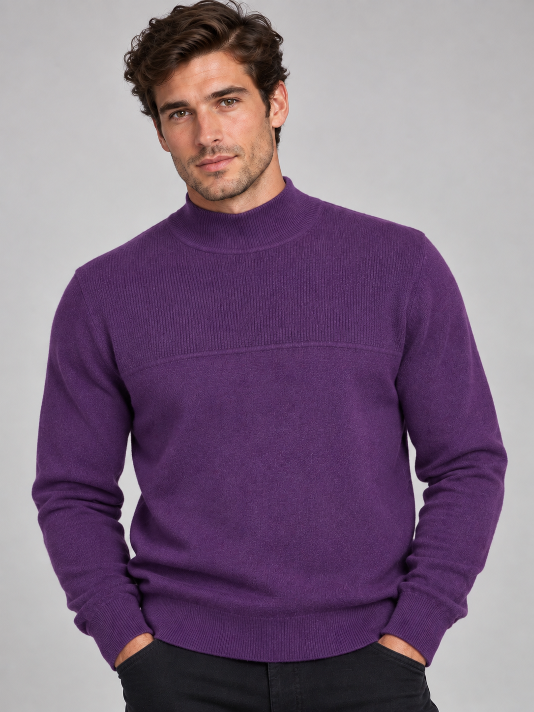 MOCK NECK PULLOVER