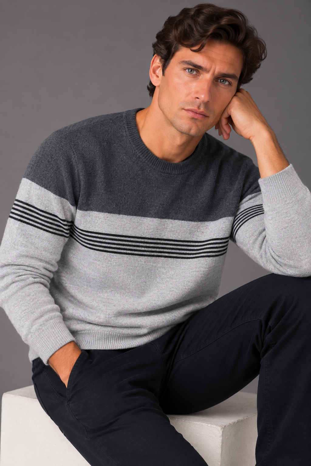 Pattern Crew Pullover