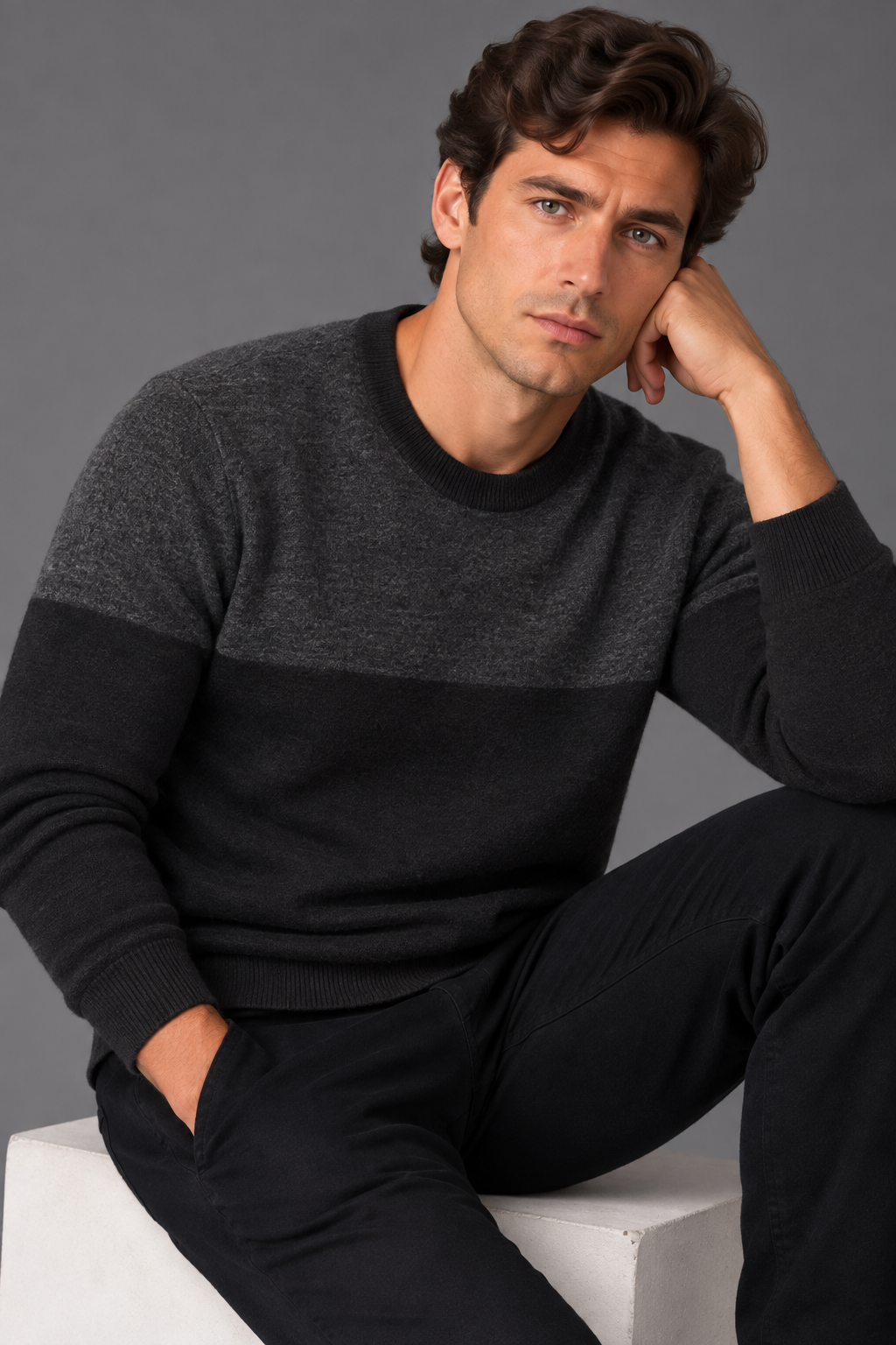 Pattern Crew Pullover