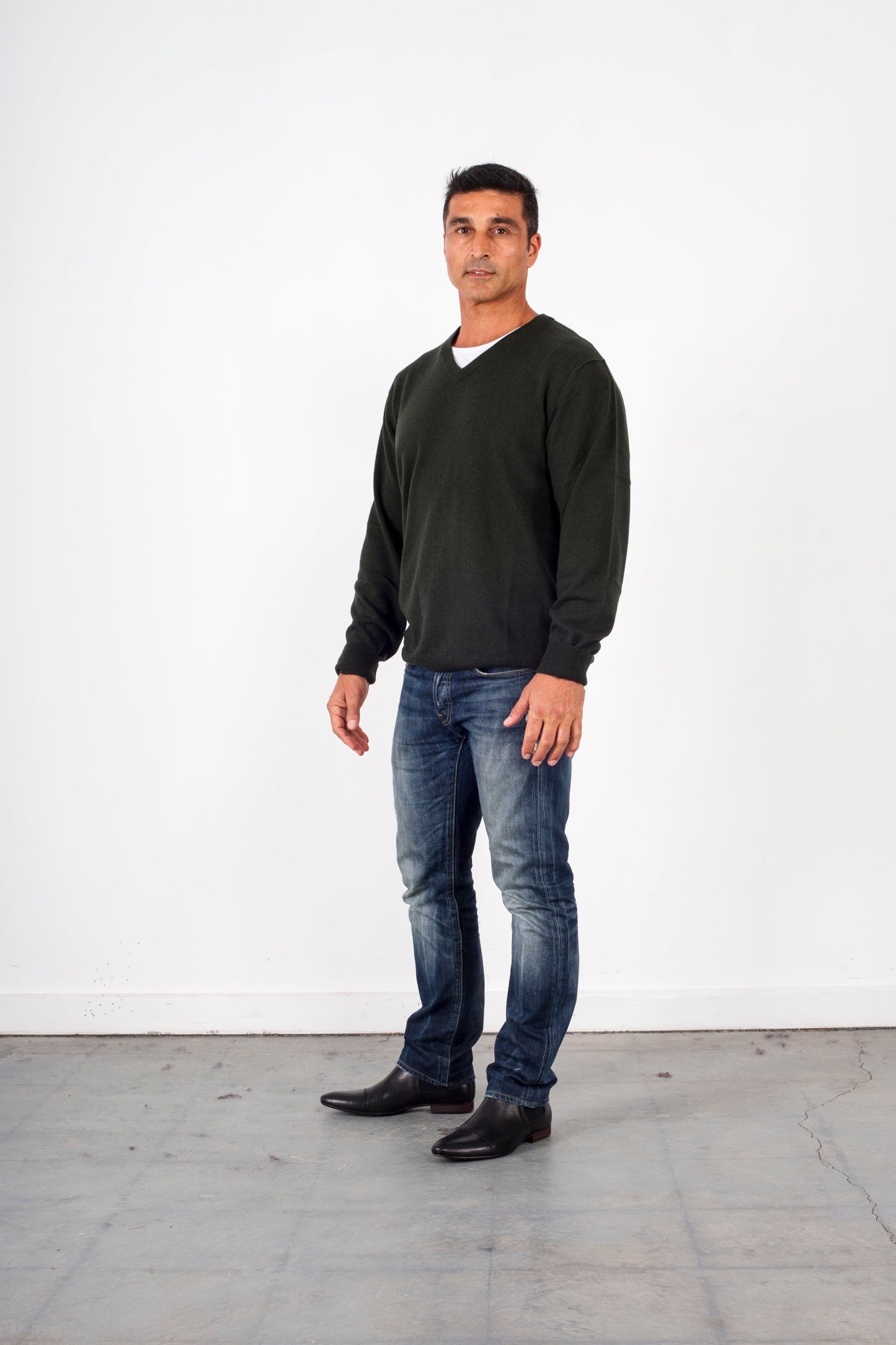 Sovrano Deep Vee Pure Merino wool Vee neck pullover Machine Washable