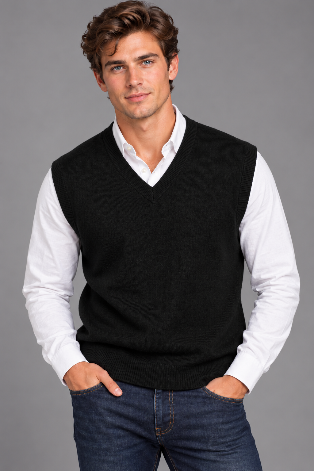 MTF Machine Washable Vest Wool Blend