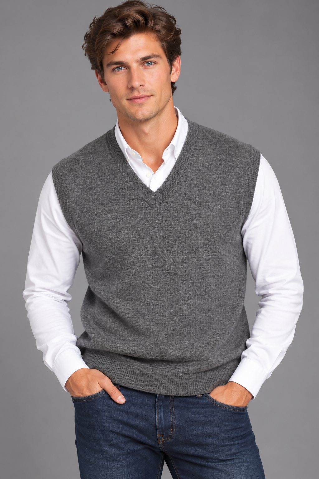 MTF Machine Washable Vest Wool Blend