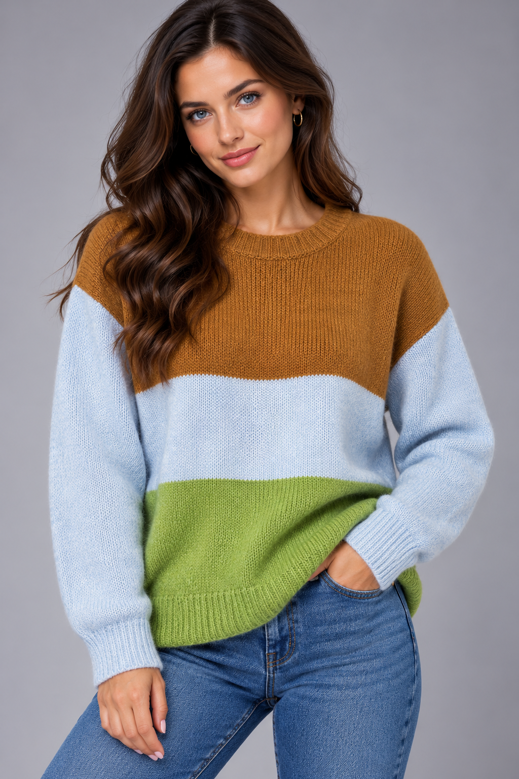 Bella - Multi Relaxed Sweater Crew