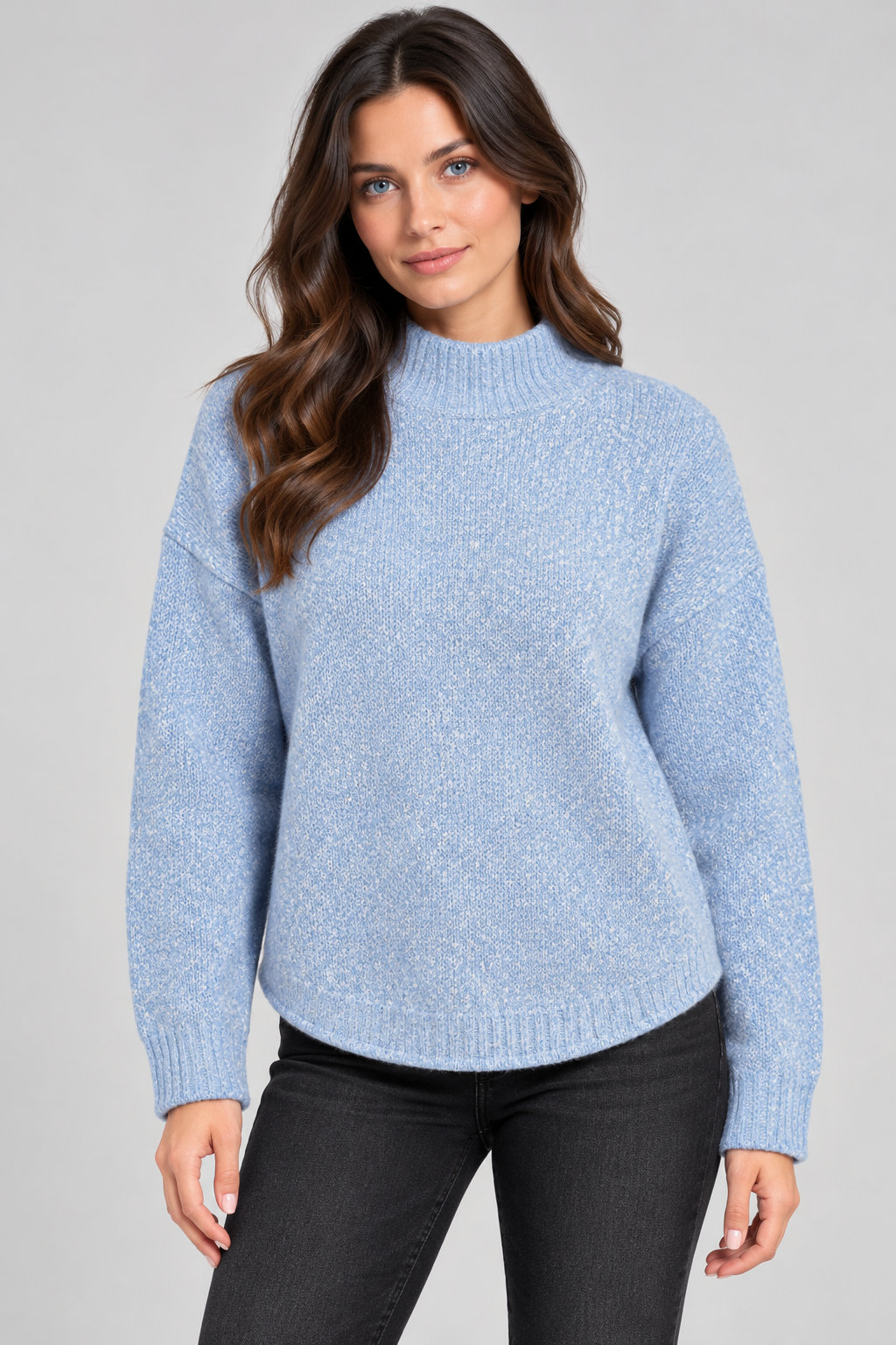 Bella - High Crew Cross-over Hem