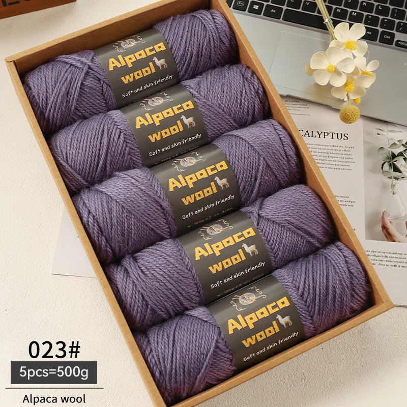 Alpaca 245 Stick Needle Thick Wool Yarn 500g