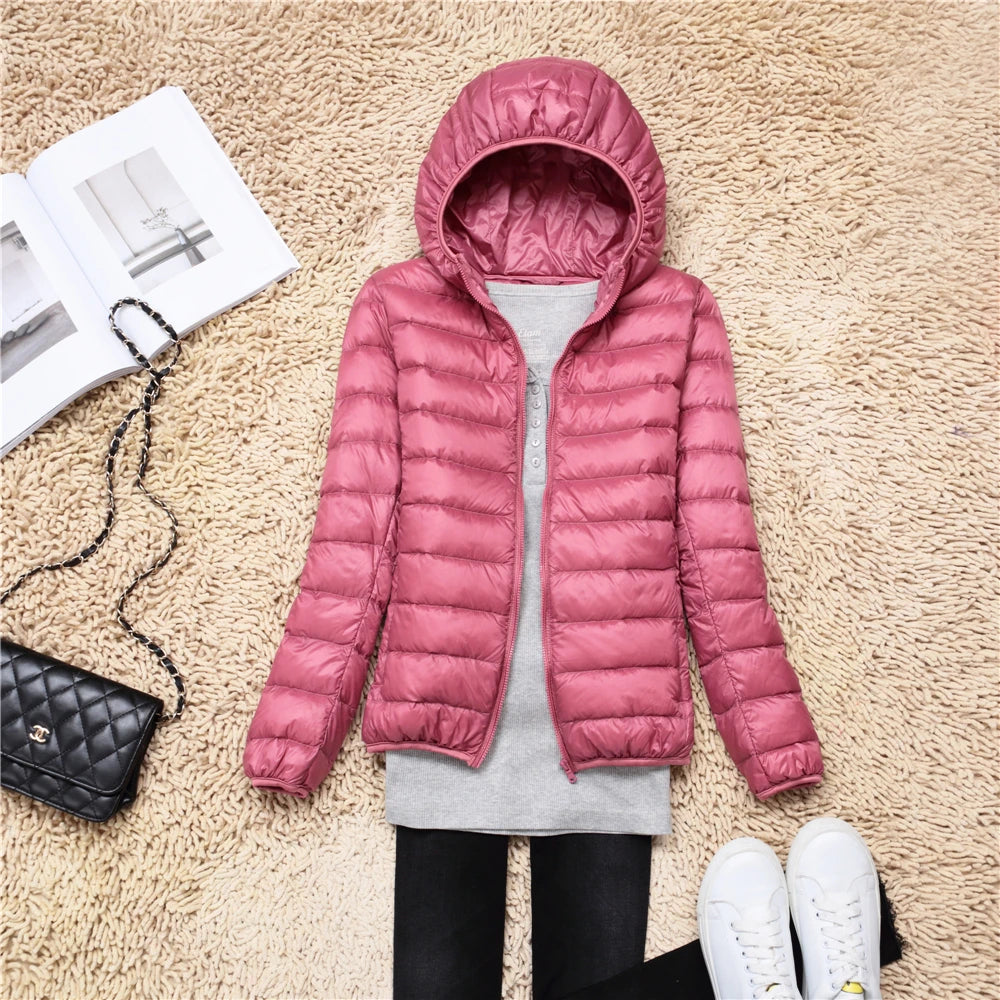 Women Puffer Jacket Lightweight Duck Down