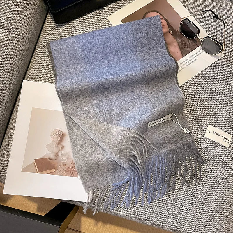 Two Tone Luxury 100% Wool Scarf