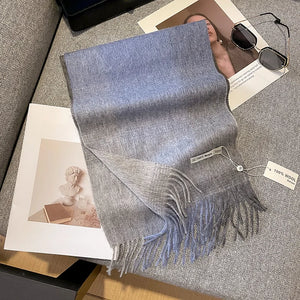 Two Tone Luxury 100% Wool Scarf