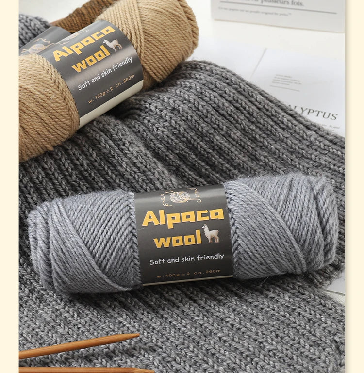 Alpaca 245 Stick Needle Thick Wool Yarn 500g