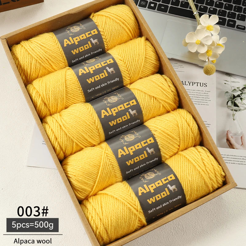 Alpaca 245 Stick Needle Thick Wool Yarn 500g