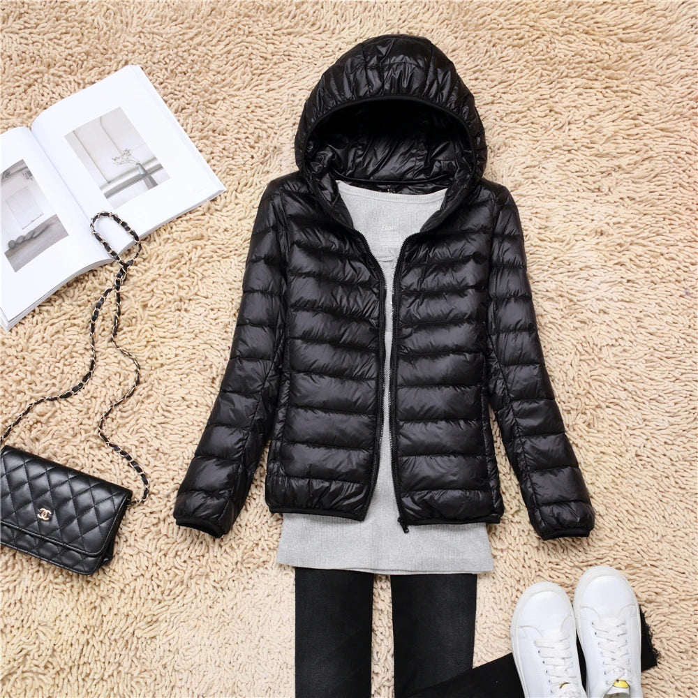 Women Puffer Jacket Lightweight Duck Down