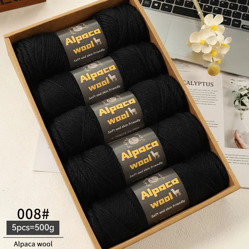 Alpaca 245 Stick Needle Thick Wool Yarn 500g