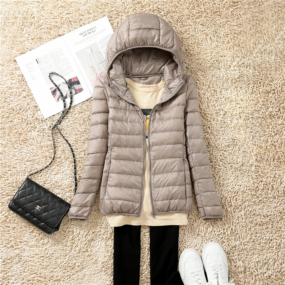Women Puffer Jacket Lightweight Duck Down