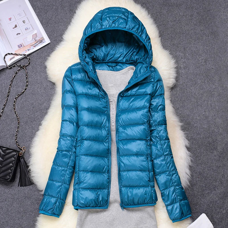 Women Puffer Jacket Lightweight Duck Down
