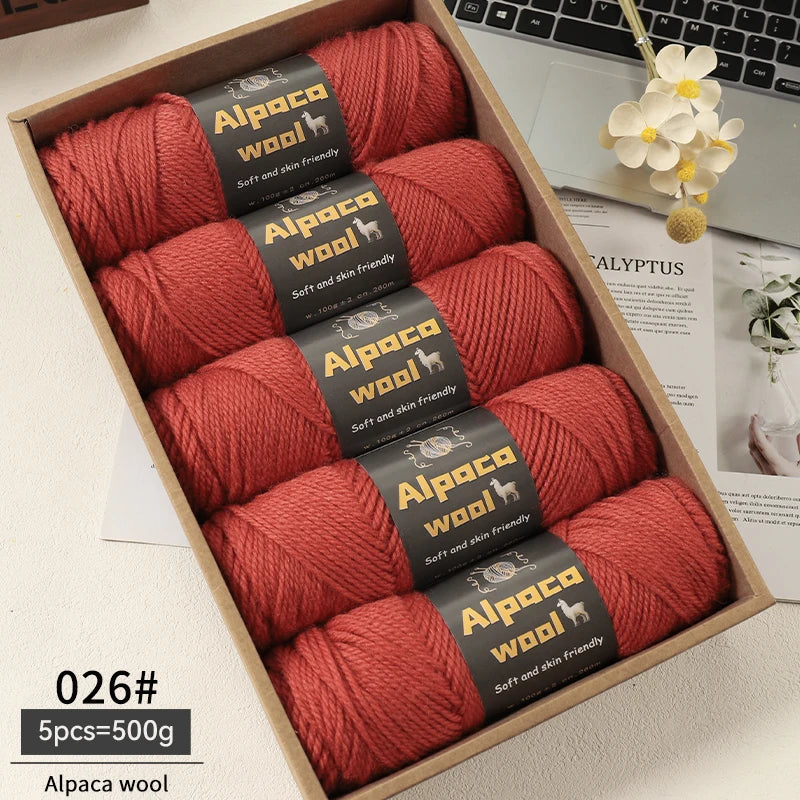 Alpaca 245 Stick Needle Thick Wool Yarn 500g