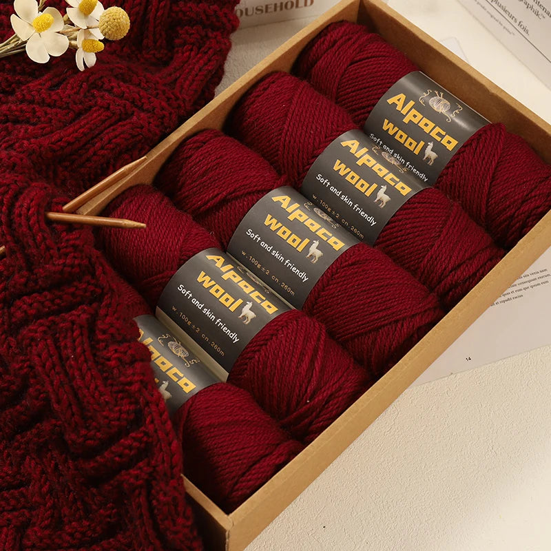 Alpaca 245 Stick Needle Thick Wool Yarn 500g
