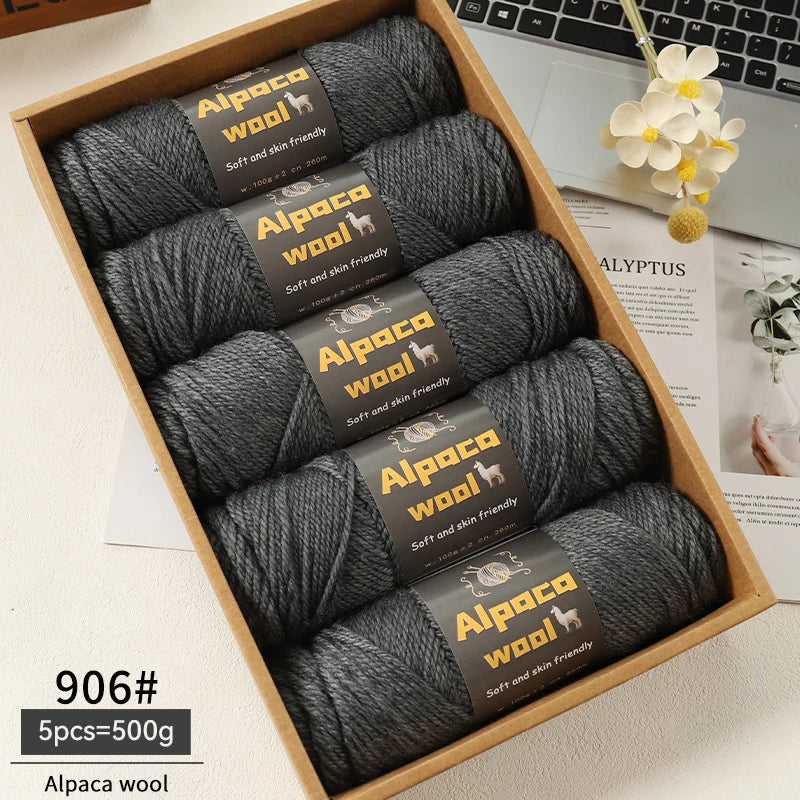 Alpaca 245 Stick Needle Thick Wool Yarn 500g