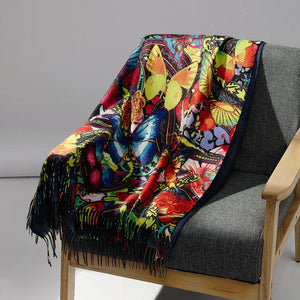 Luxury Brand Oil Painting Cashmere Shawl/Scarf