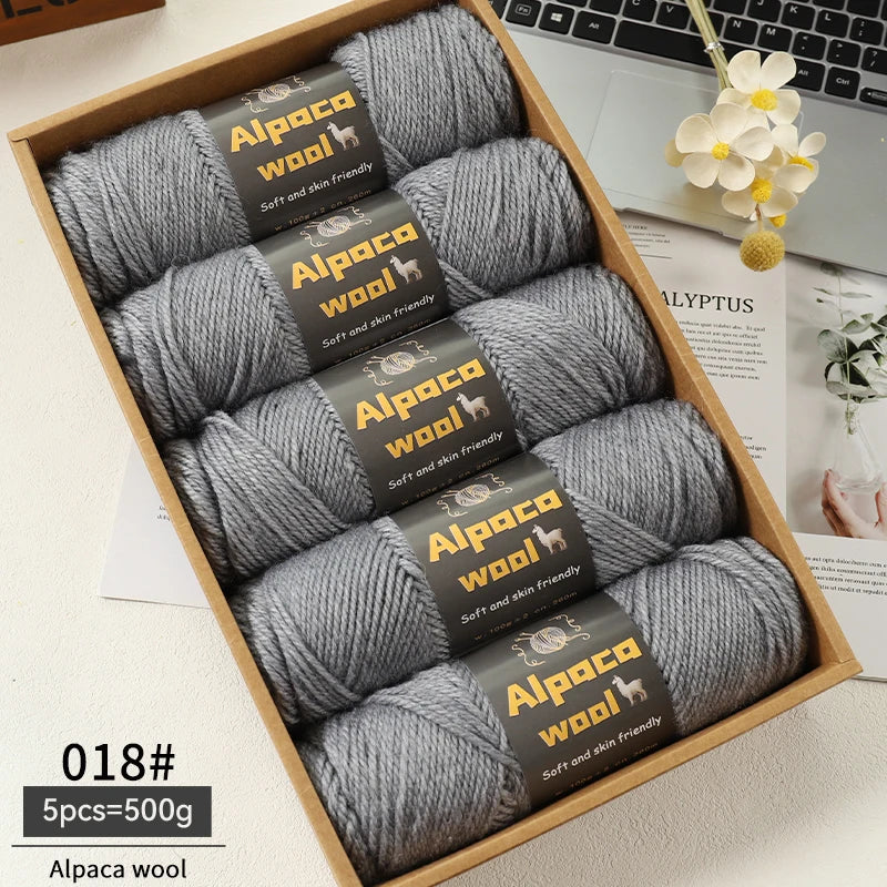 Alpaca 245 Stick Needle Thick Wool Yarn 500g