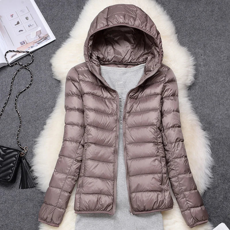 Women Puffer Jacket Lightweight Duck Down