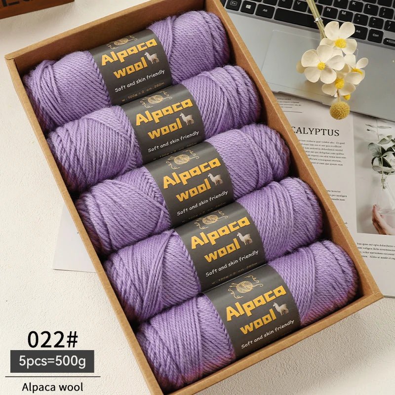 Alpaca 245 Stick Needle Thick Wool Yarn 500g