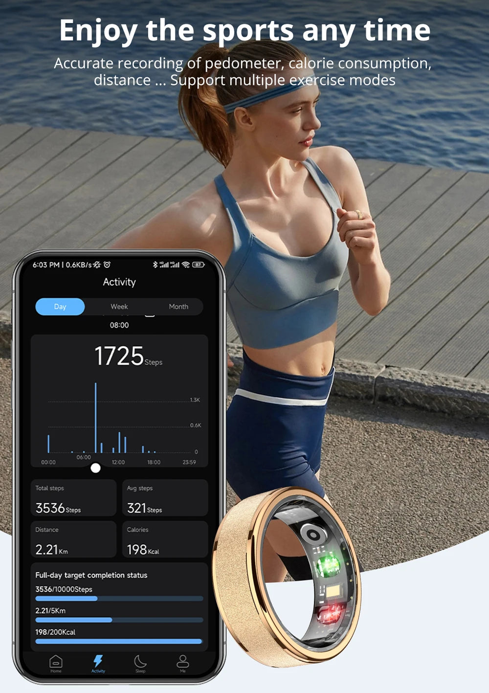 Smart Ring with Charging Case
