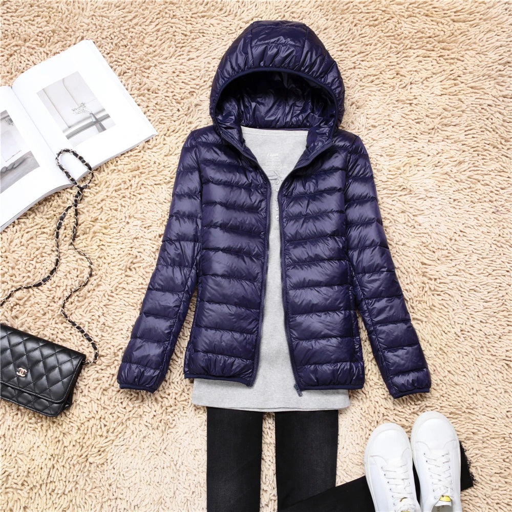 Women Puffer Jacket Lightweight Duck Down