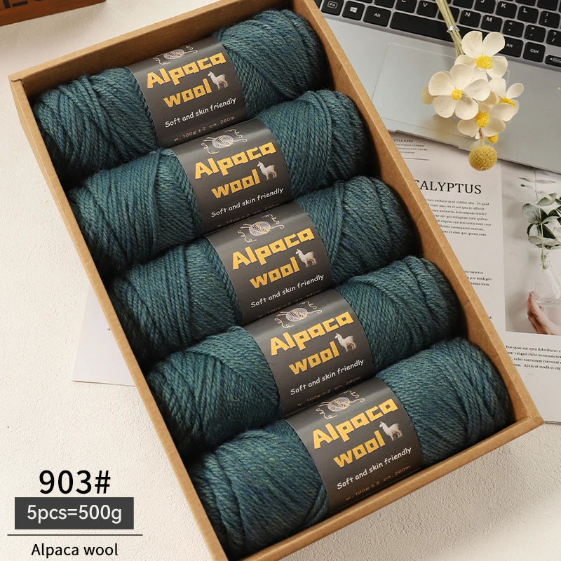 Alpaca 245 Stick Needle Thick Wool Yarn 500g
