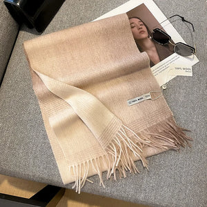 Two Tone Luxury 100% Wool Scarf