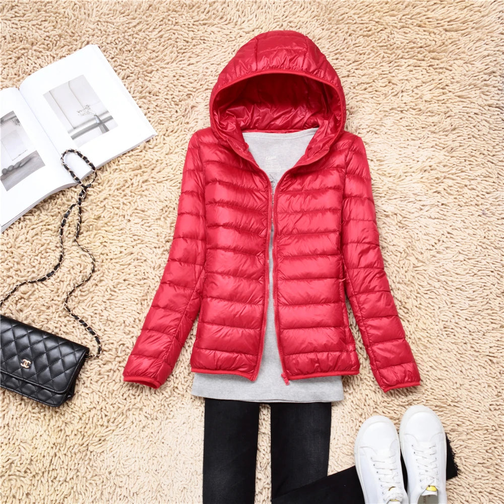 Women Puffer Jacket Lightweight Duck Down