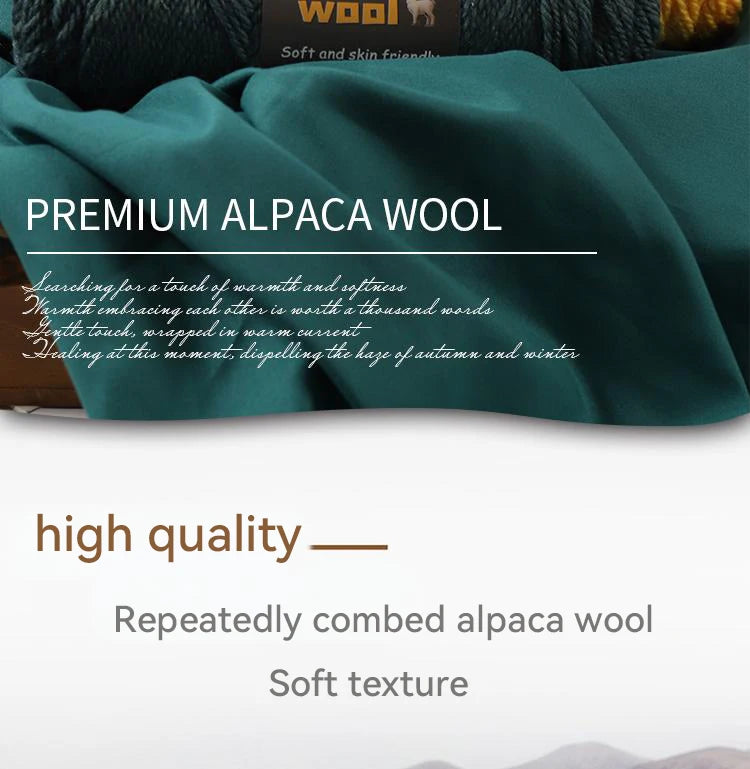 Alpaca 245 Stick Needle Thick Wool Yarn 500g