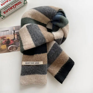 Rainbow Stripes Merino/Mohair Scarf Men And Women