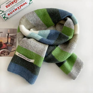 Rainbow Stripes Merino/Mohair Scarf Men And Women