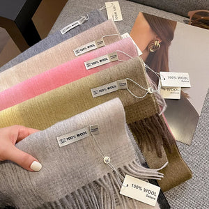 Two Tone Luxury 100% Wool Scarf