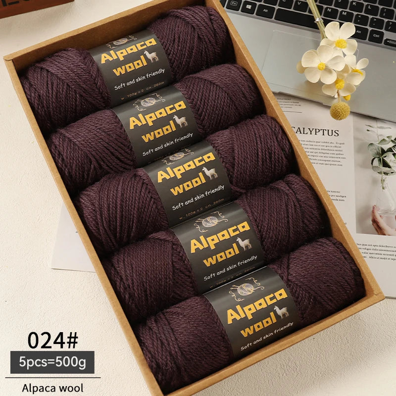 Alpaca 245 Stick Needle Thick Wool Yarn 500g
