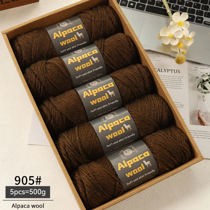 Alpaca 245 Stick Needle Thick Wool Yarn 500g