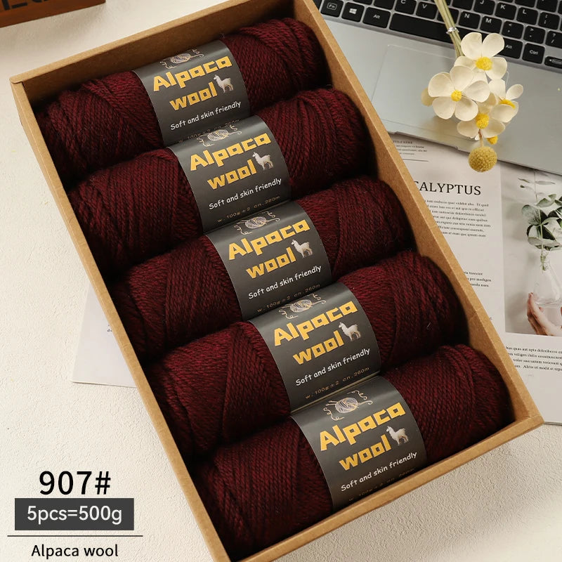 Alpaca 245 Stick Needle Thick Wool Yarn 500g