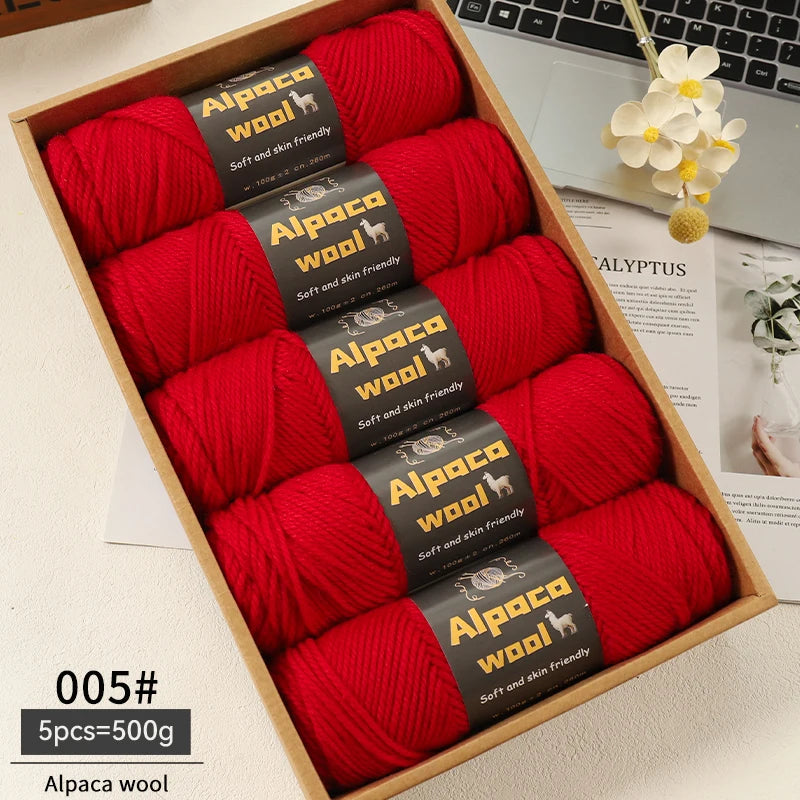 Alpaca 245 Stick Needle Thick Wool Yarn 500g