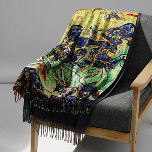 Luxury Brand Oil Painting Cashmere Shawl/Scarf