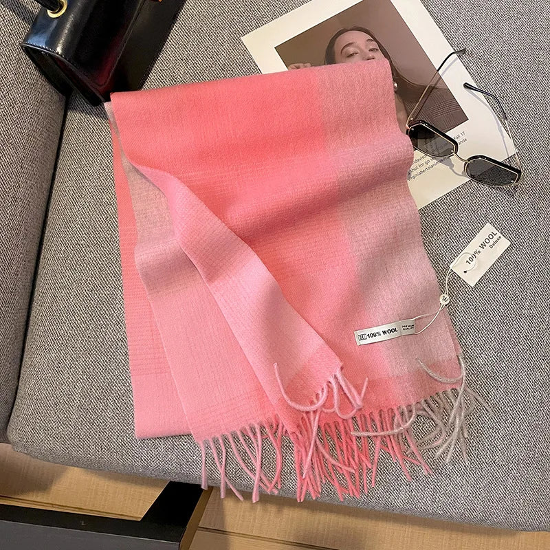 Two Tone Luxury 100% Wool Scarf