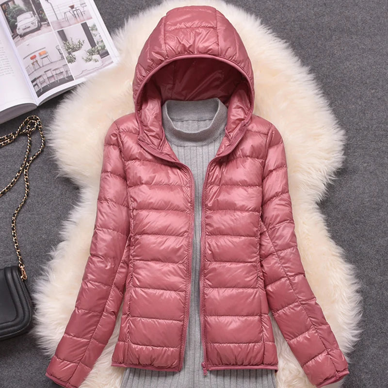 Women Puffer Jacket Lightweight Duck Down